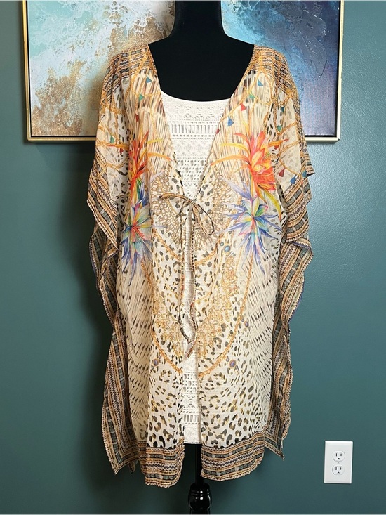 VENUS Other - Boho Floral Leopard Printed Cover Up